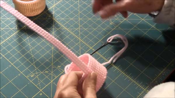 Doll Easter Basket Plastic Canvas 19 Put Handle In Place