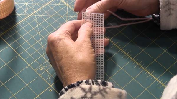 Doll Easter Basket Plastic Canvas 6 Stitch Basket Side