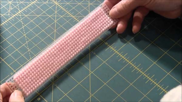 Doll Easter Basket Plastic Canvas 8 Finished Tent Stitch on Basket Side