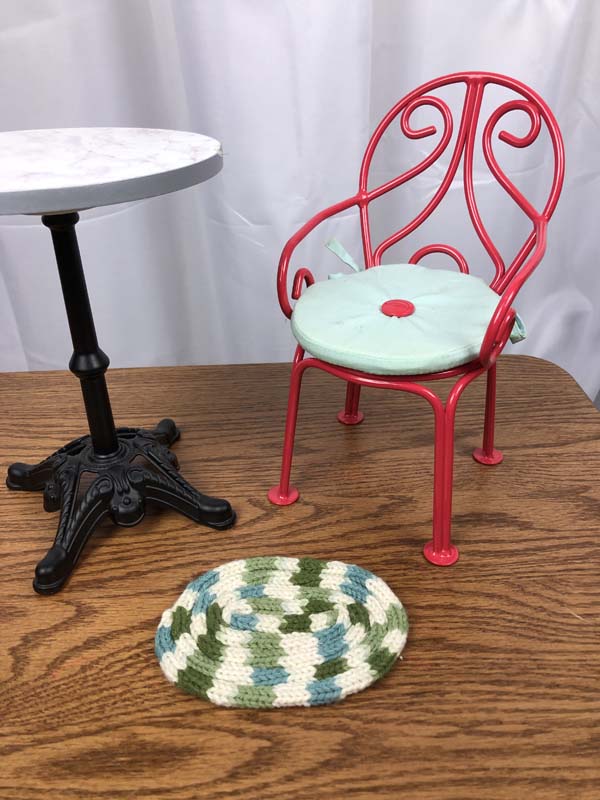 Doll House Rug By Chair and Table