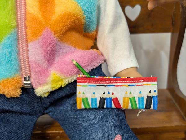 Doll Pencil Case Closeup Pencil Case with Pencil