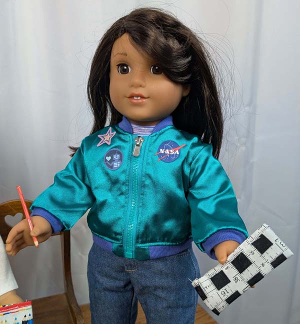 Doll Pencil Case Doll Holding Pencil and Pencil Case