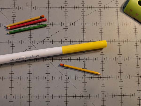 Doll Pencils 10 Yellow Pencil