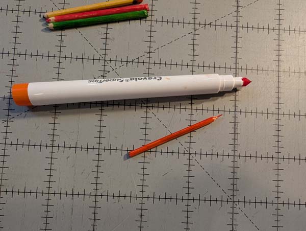 Doll Pencils 15 Orange Colored Pencil