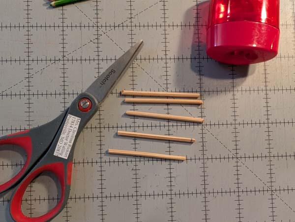 Doll Pencils 5 Sections Cut