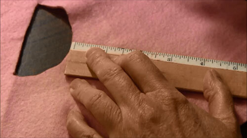 Doll Poncho Tutorial - Measure Neck Opening