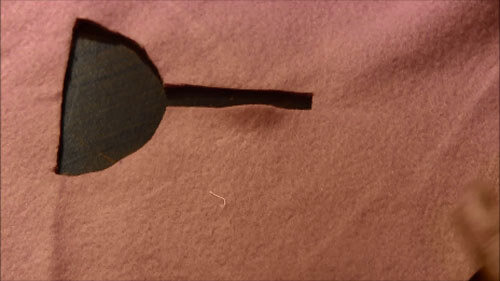 Doll Poncho Tutorial - Cut Neck 2