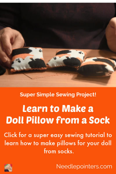 Doll Pillow from a Sock Tutorial - pin