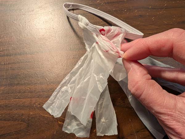 Doll Tutu 22 Place ends through loop