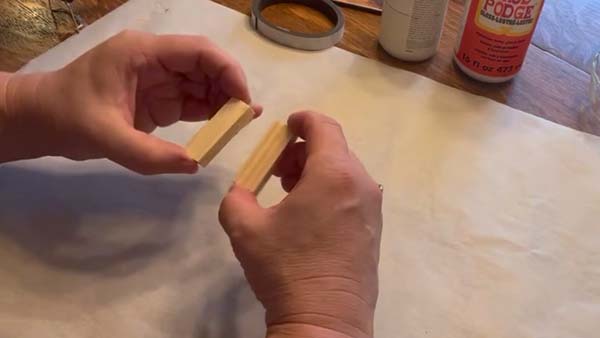 Dollar Store DIY Mini Magnets 4 Blocks Together