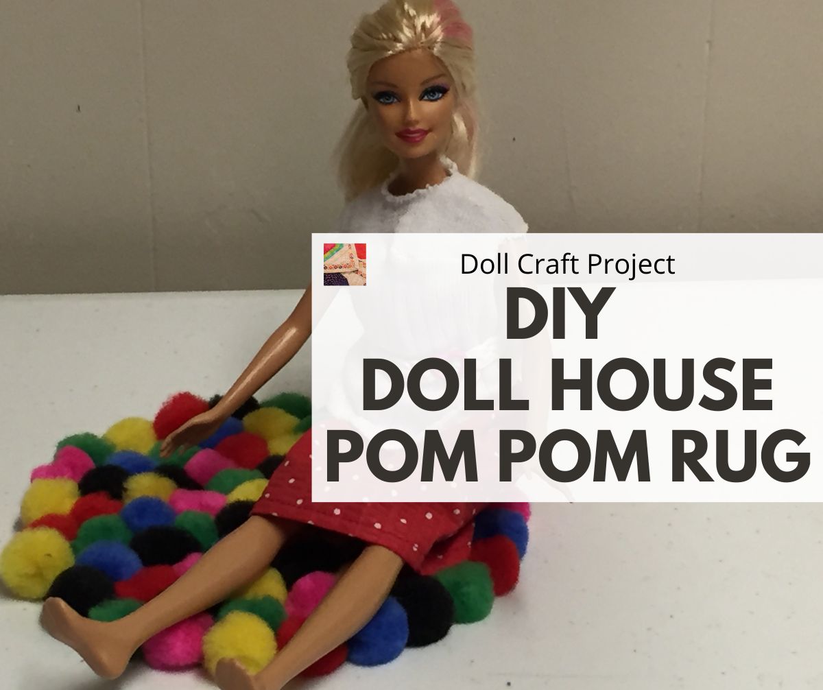How to Make a Simple Dollhouse Rug with Pompoms Needlepointers