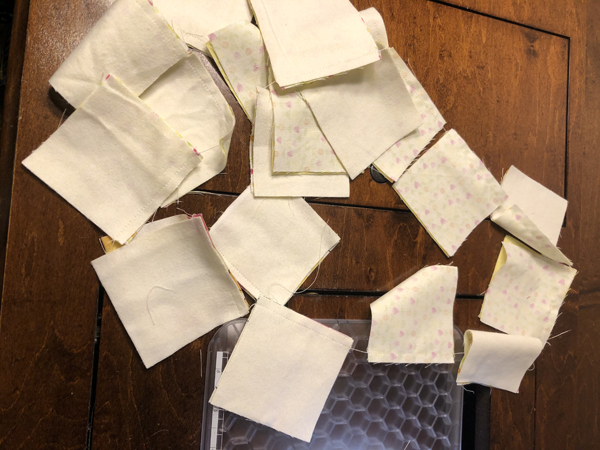 Double Four Patch Block Many Sewn Together