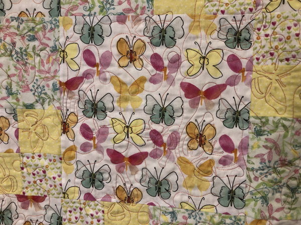 Double Four Patch Quilt Butterflies Quilting