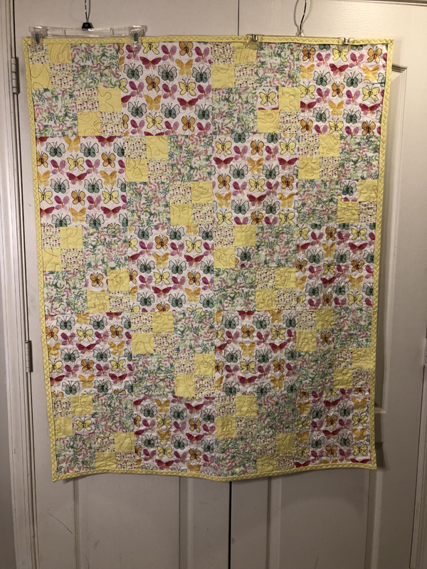 Double Four Patch Quilt Butterflies