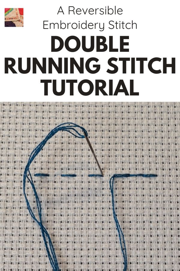 Double Running Stitch Tutorial - pin