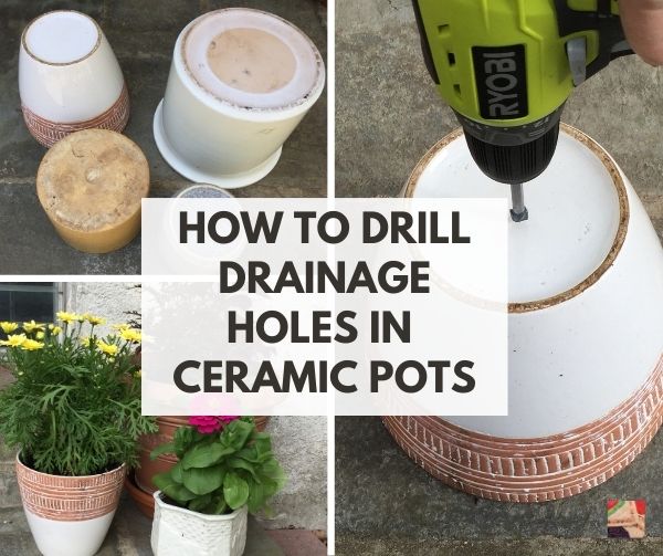 gespannen telex Dwaal How to Drill a Drainage Hole in a Ceramic Flower Pot or Planter |  Needlepointers.com