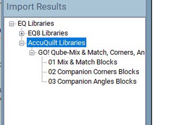EQ8 Accuquilt Accuquilt Libraries