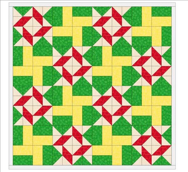 EQ8 Accuquilt Blocks Added To Quilt