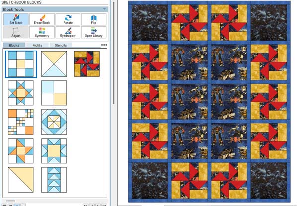 EQ8 Transformers quilt