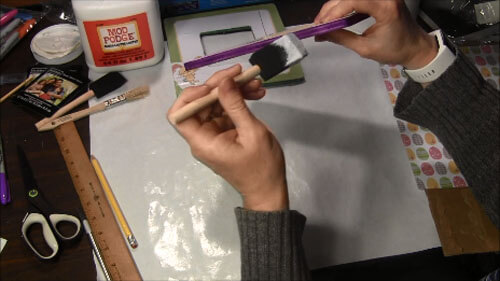 Easter Decoupage Frame - Seal Edges