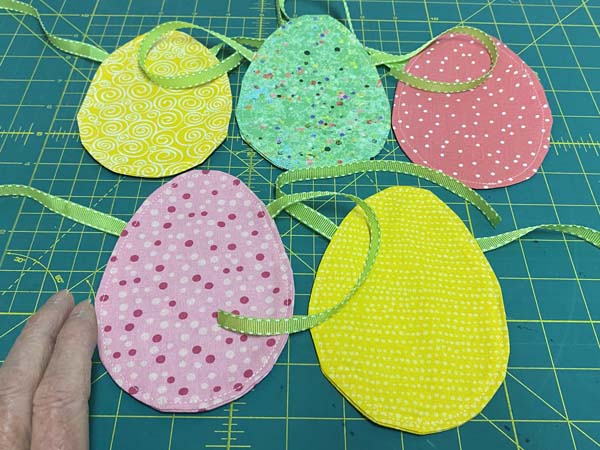 Easter Egg Garland 14 Eggs Ready to Tie together