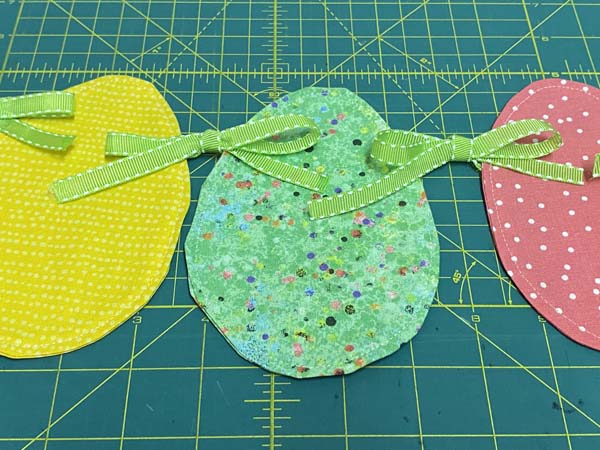 Easter Egg Garland 16 Closeup tied ribbons