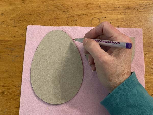 Easter Gift Card Holder Trace Template