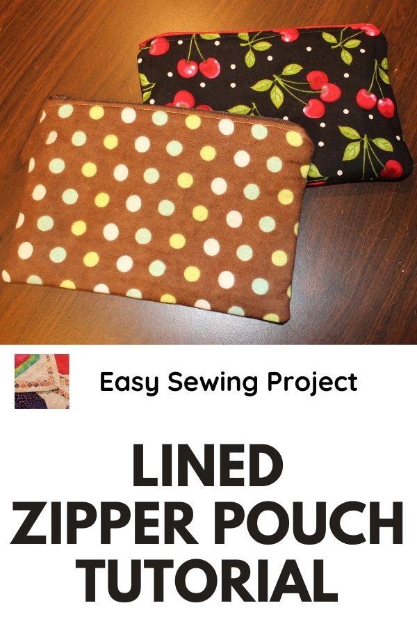Lined Zipper Pouch - pin