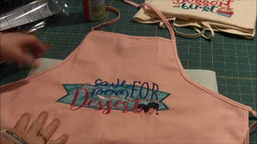 Machine Embroidered Aprons