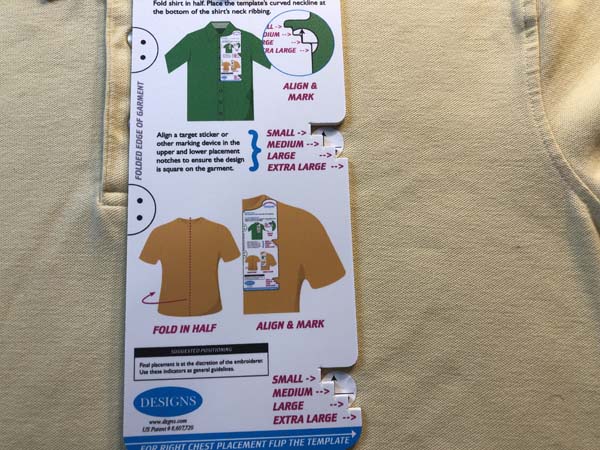 Embroiderers Helper Polo Stickers Placed