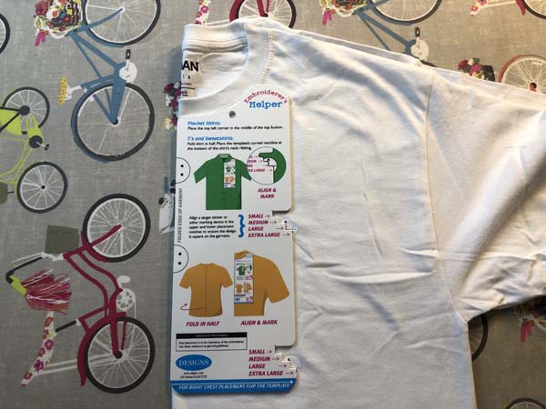 Embroiderers Helper t shirt fold in half