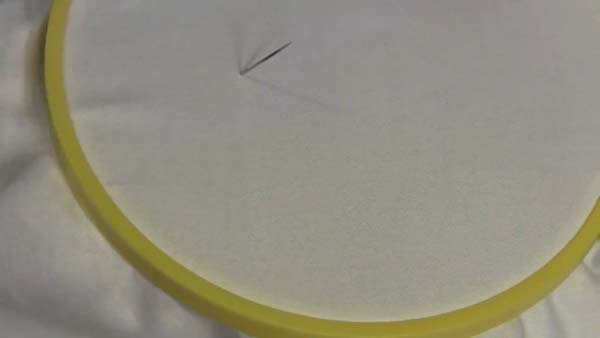 Embroidery Chain Stitch 1 Bring up needle