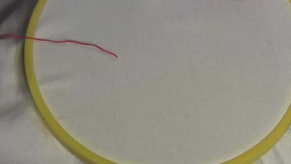 Embroidery Chain Stitch 2 Pull thread through