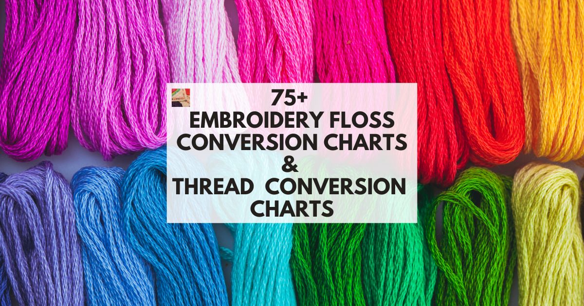 Iris Embroidery Floss Conversion Chart Embroidery Floss And Thread
