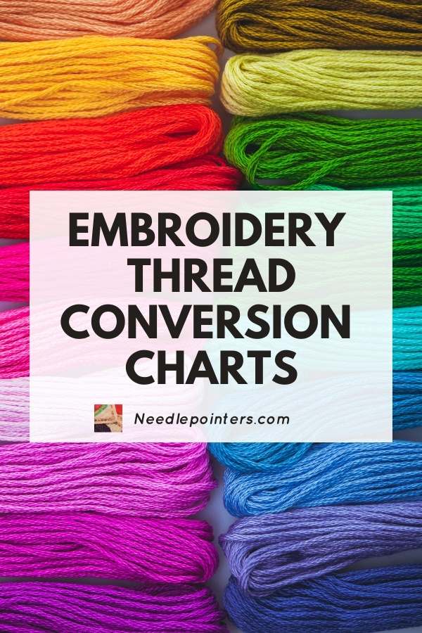 Embroidery Thread Conversion Charts for Needlework