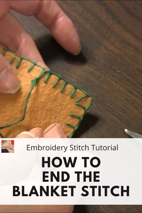 How to End the Blanket Stitch - pin