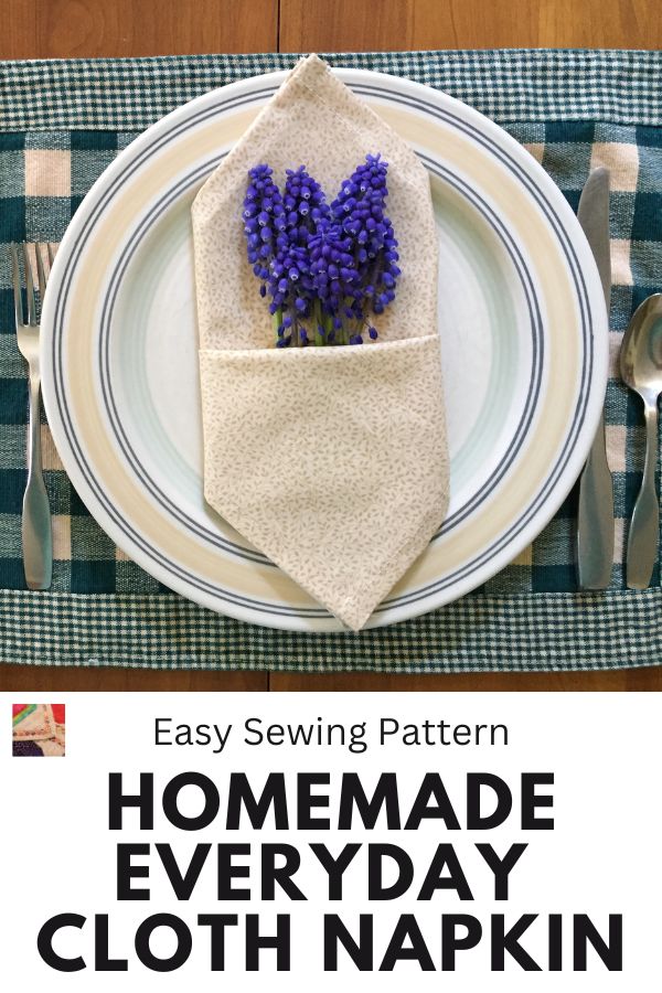 Everyday Cloth Napkin Tutorial - pin