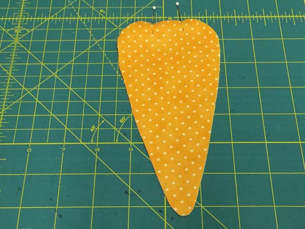 Fabric Carrot Pin Opening