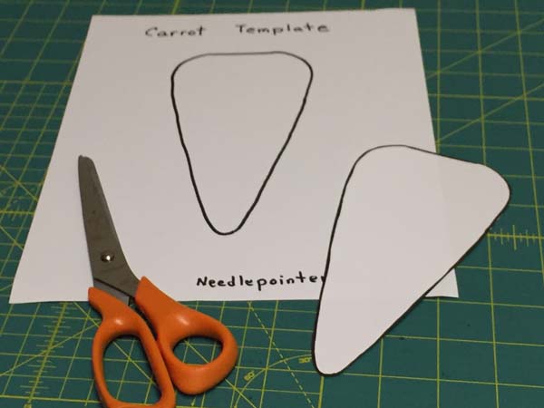 Easter Carrot Decoration Template