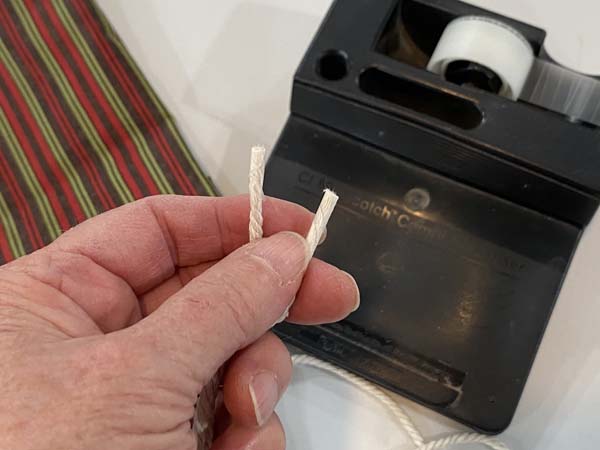 Fabric Gift Bag 12 Finish Cord end