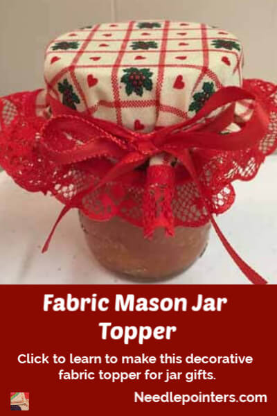 Fabric Mason Jar Topper - pin2