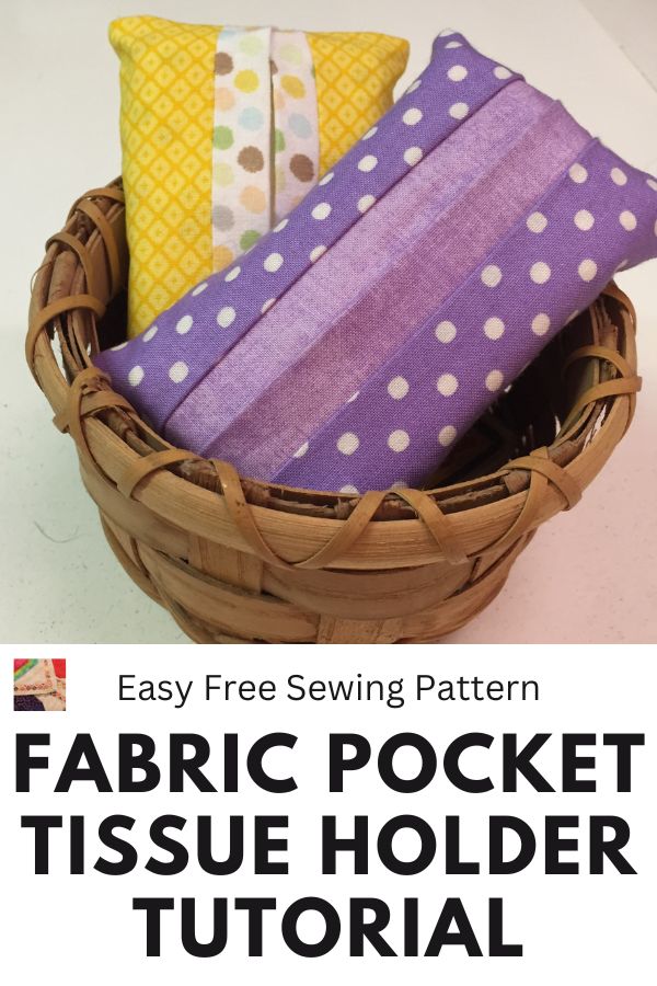 Fabric Pocket Tissue Holder - Pin