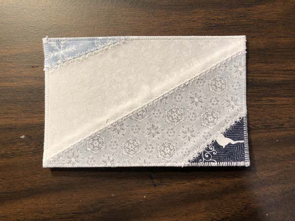 Fabric Postcard 10 Wintery with Stars