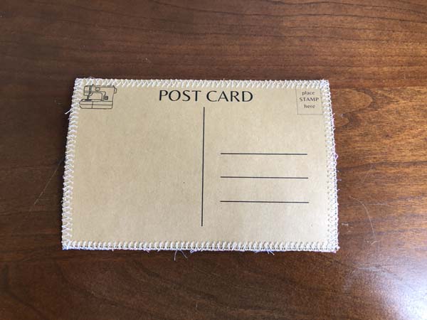 Fabric Postcard 13 Postcard Back