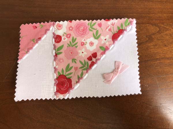 Fabric Postcard 16 Large Half Square Triangles