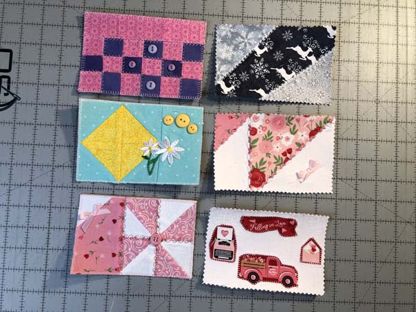 Fabric Postcard 7 Edging Finished