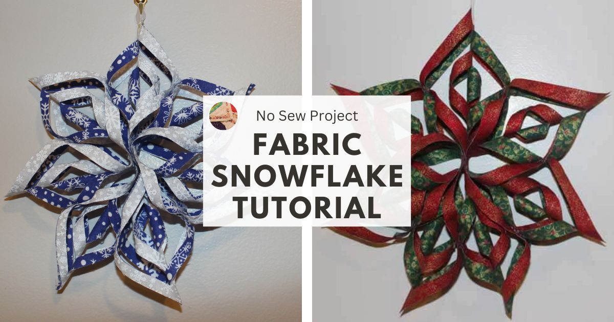 How to make a NoSew 3D Fabric Snowflake