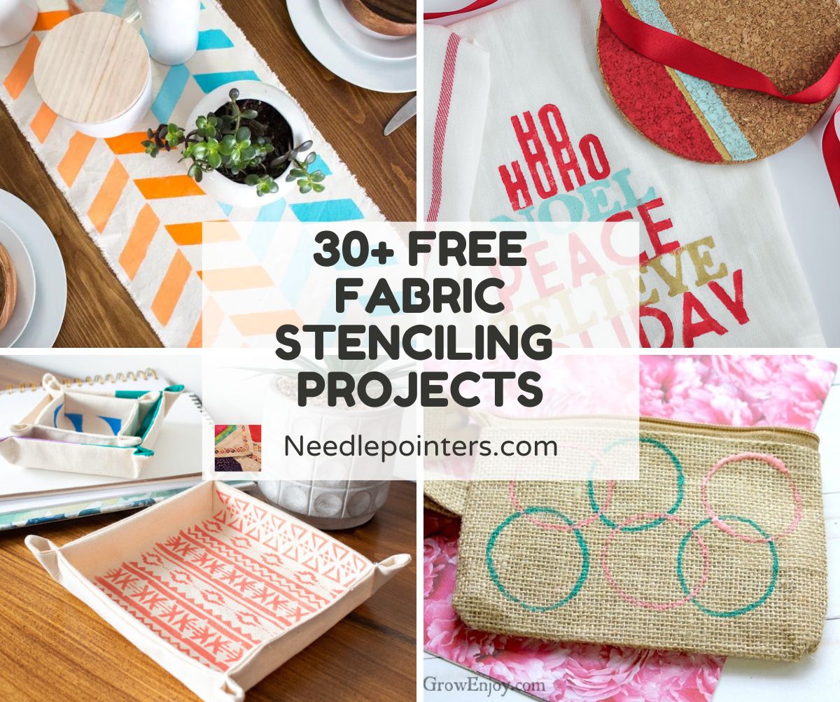 Fabric Stenciling and Cricut Stencil Projects