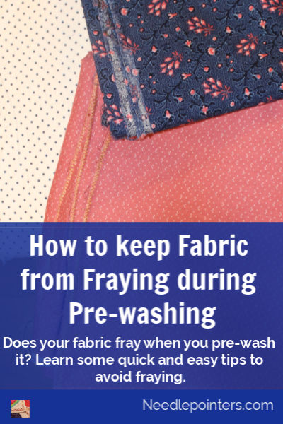 Pre-washing fabric and avoid fraying - pin