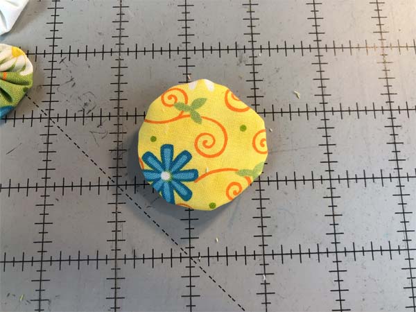 Fabric Yo Yo Completed Back